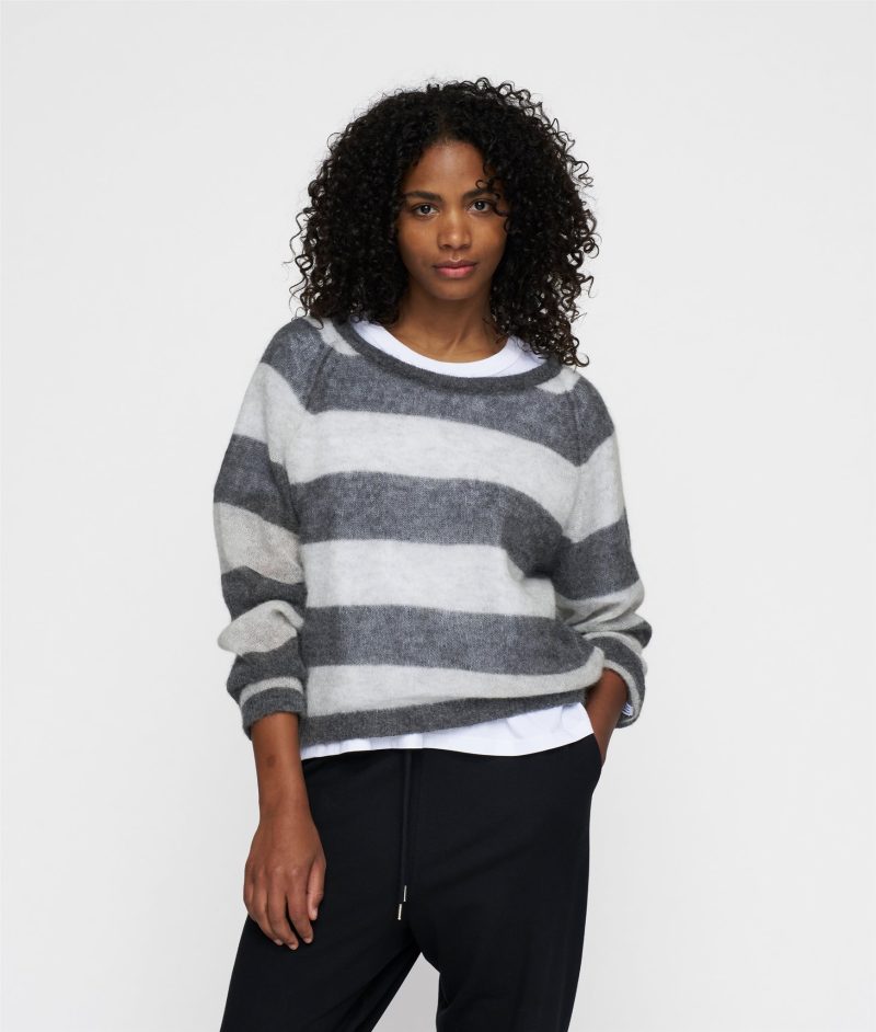 10Days/ Thin knit sw.antra-mel