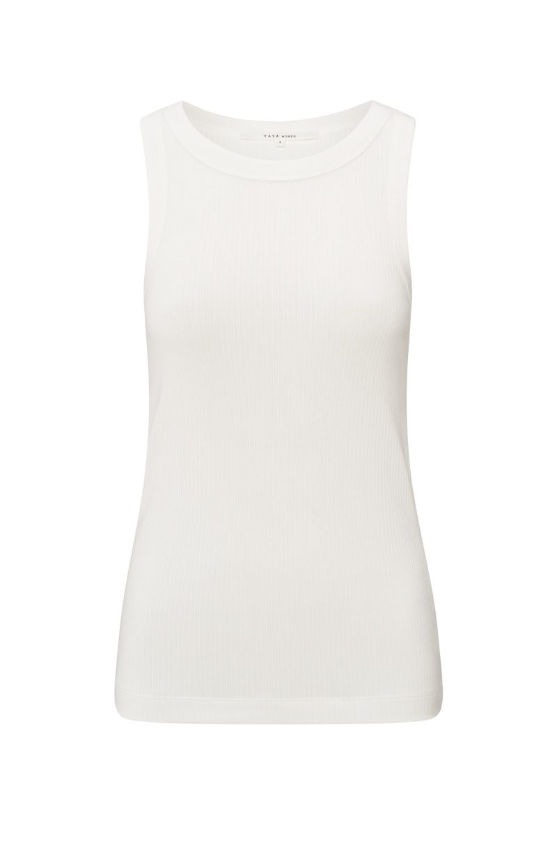 YAYA/Singlet rib. off white