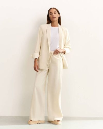 YAYA/Wide-leg tr.satin waistb. - Afbeelding 4