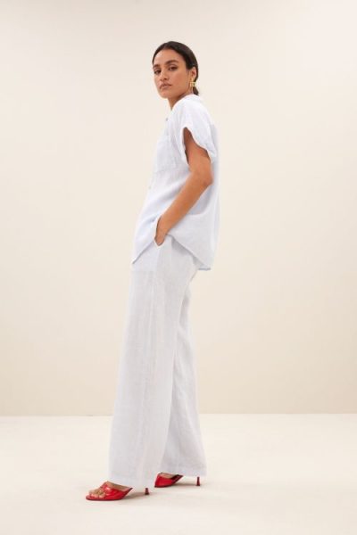 by-bar/ rose linnen blouse - Afbeelding 2