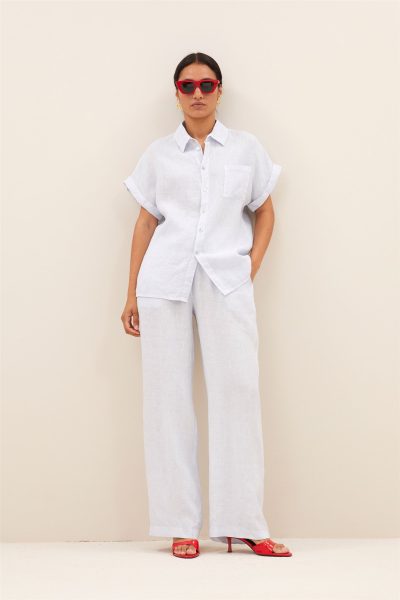 by-bar/ rose linnen blouse - Afbeelding 4