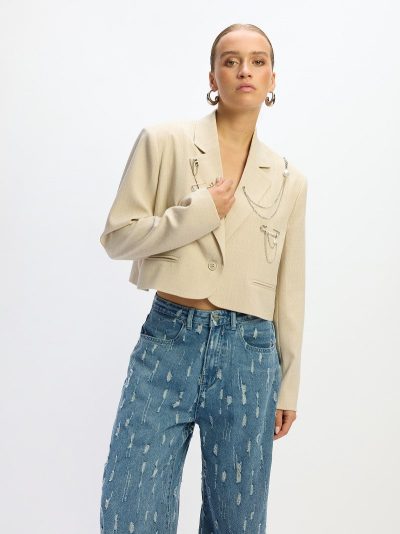 RefinedD/NIV cropped blazer