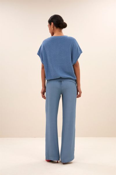 by-bar/Tyler slub blue stone - Afbeelding 3