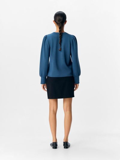 Object/Andrea top dark denim - Afbeelding 3