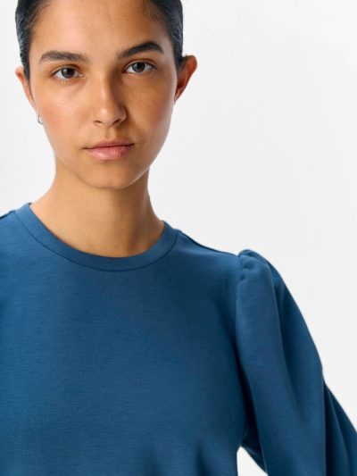 Object/Andrea top dark denim - Afbeelding 4