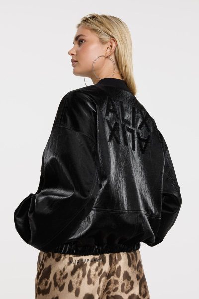 Alix/velvet leather bomber - Afbeelding 3