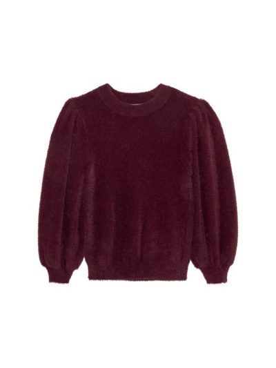 Catwalk J/Fuzzy puff knit wine - Afbeelding 2