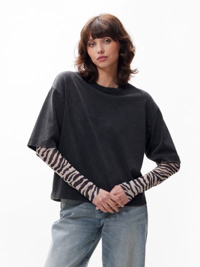 Catwalk J/shirt  zebra sleeves - Afbeelding 2