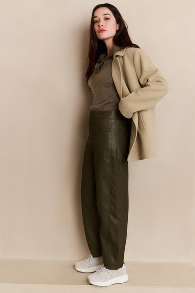 Yaya/Faux leather trs carrot