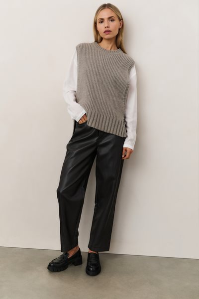 Yaya/Geweven wijde broek ceint