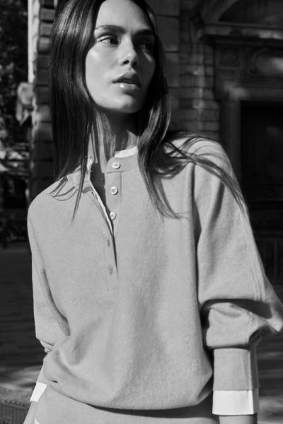 Yaya/Sweater inserted blouse