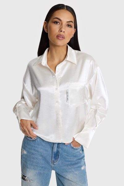 Alix/ subtle satin blouse