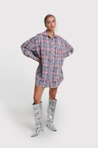 Alix/ woven checked dress