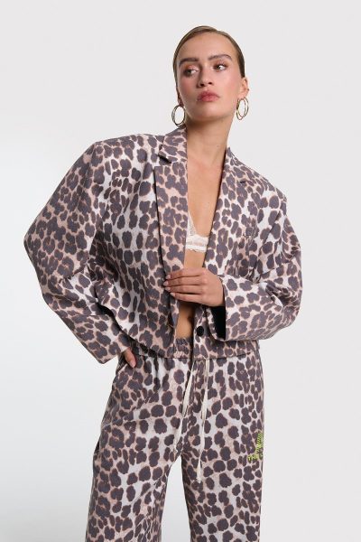 Alix/animal cropped blazer