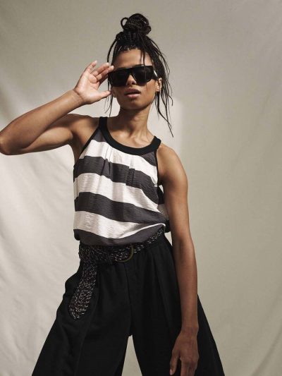 10Days/ Halter top stripes