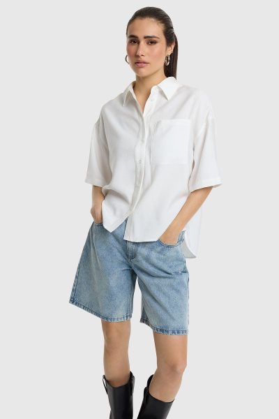 Alix/ modal short slv. blouse