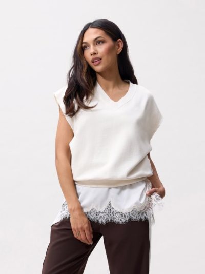 sleeveless Vneck sweater