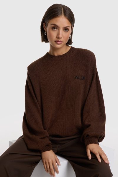 Alix/Piping sweater warm brown